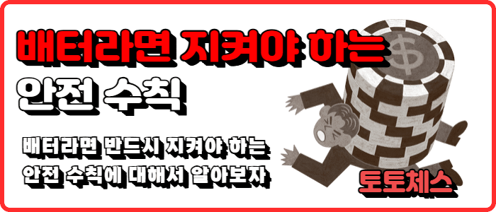 배터라면 지켜야 하는 안전 수칙